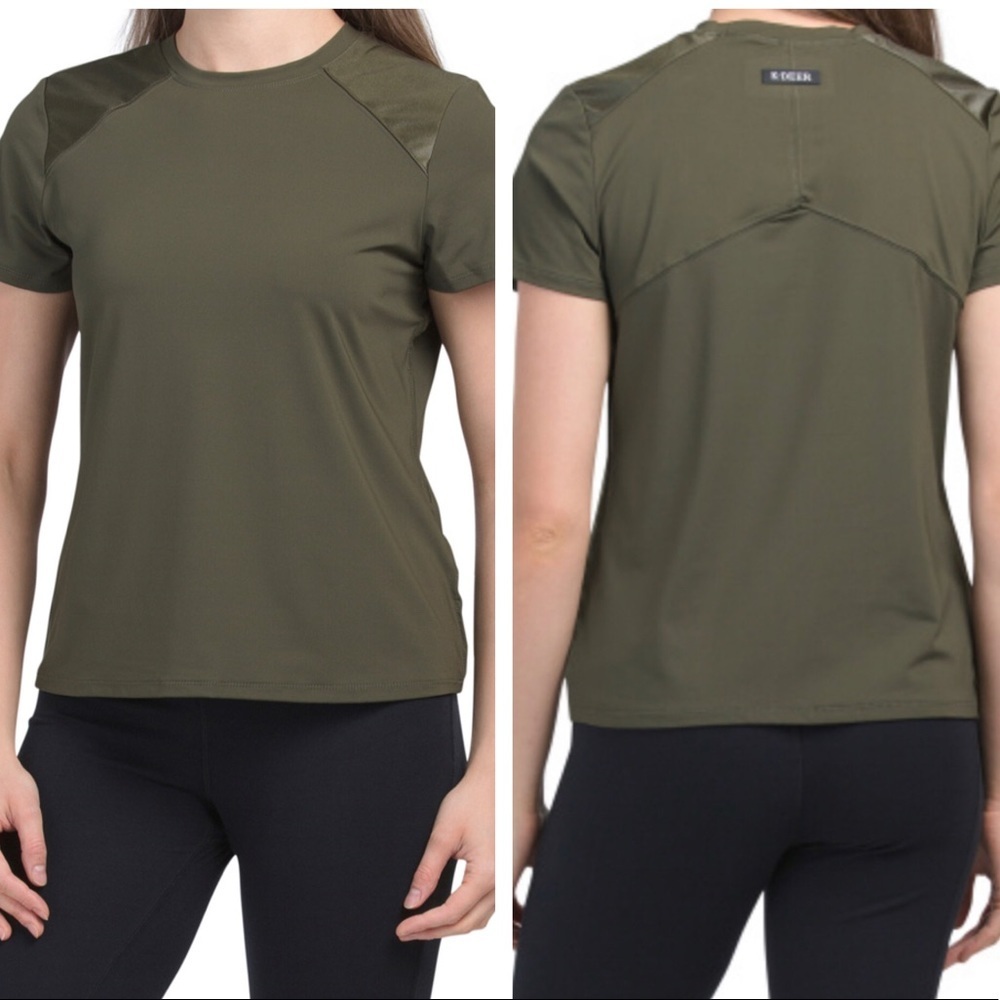 K-DEER NWT COMBO TEE SHIRT OLIVE GREEN TOP